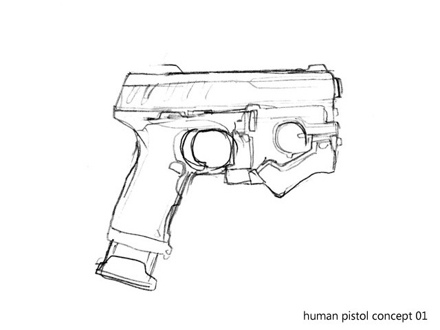 Concept Art (Pistole - Menschen)